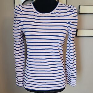 Boden Puffed Sleeve Striped Shirt